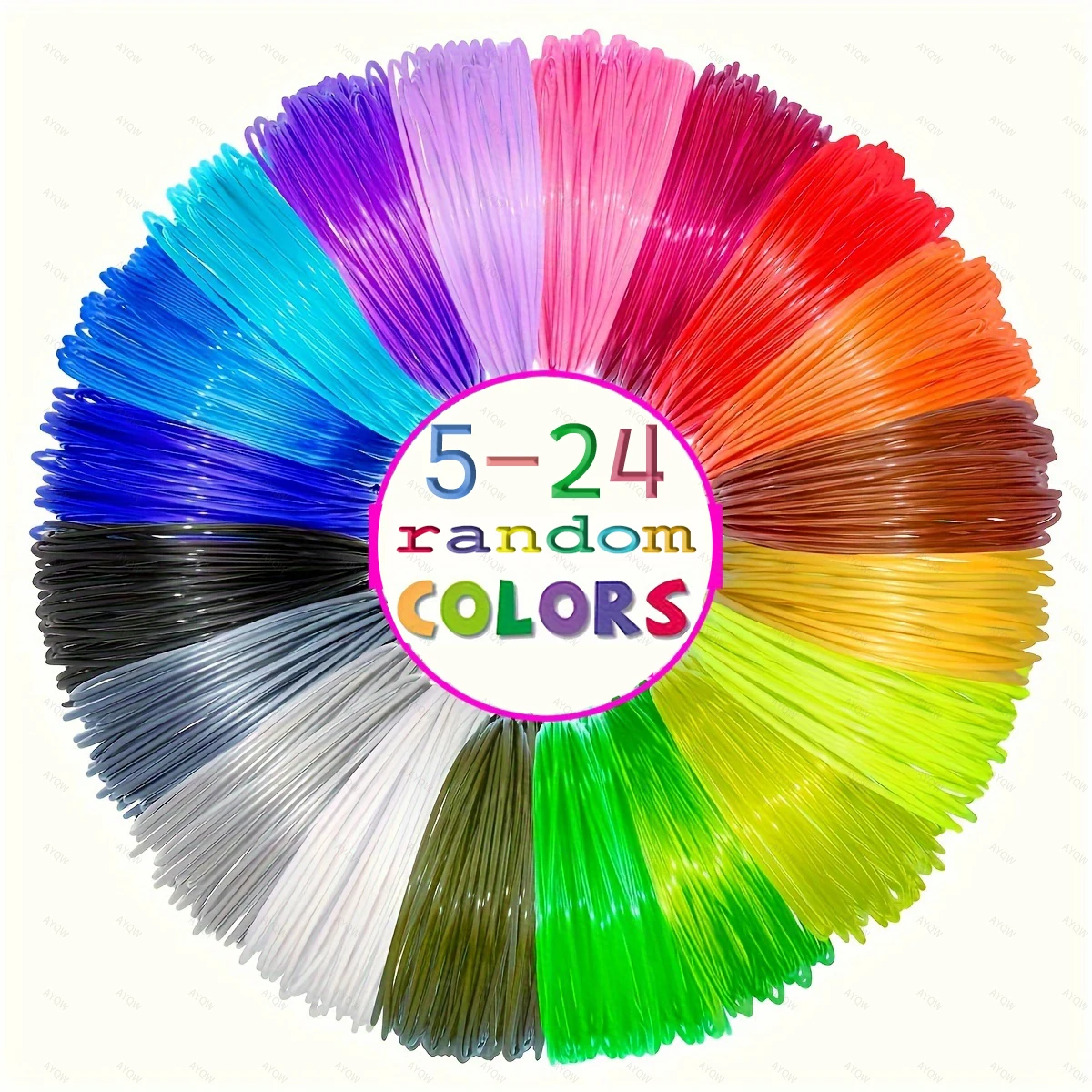 5/10/16/20/24 Color Pla Filament, 1.75mm 3D Printer Filament, 5m /16.4 Feet 3D Printing Pen Filament, Random Mixed Color 3D Printing Materials, Multi-Color 3D Printing Pen Replacement Materials, Mixed Pla Filament Set, DIY Handmade 3D Art Supplies, Universal 1.75mm Pla Filament, Short Roll 3D Printer Accessories