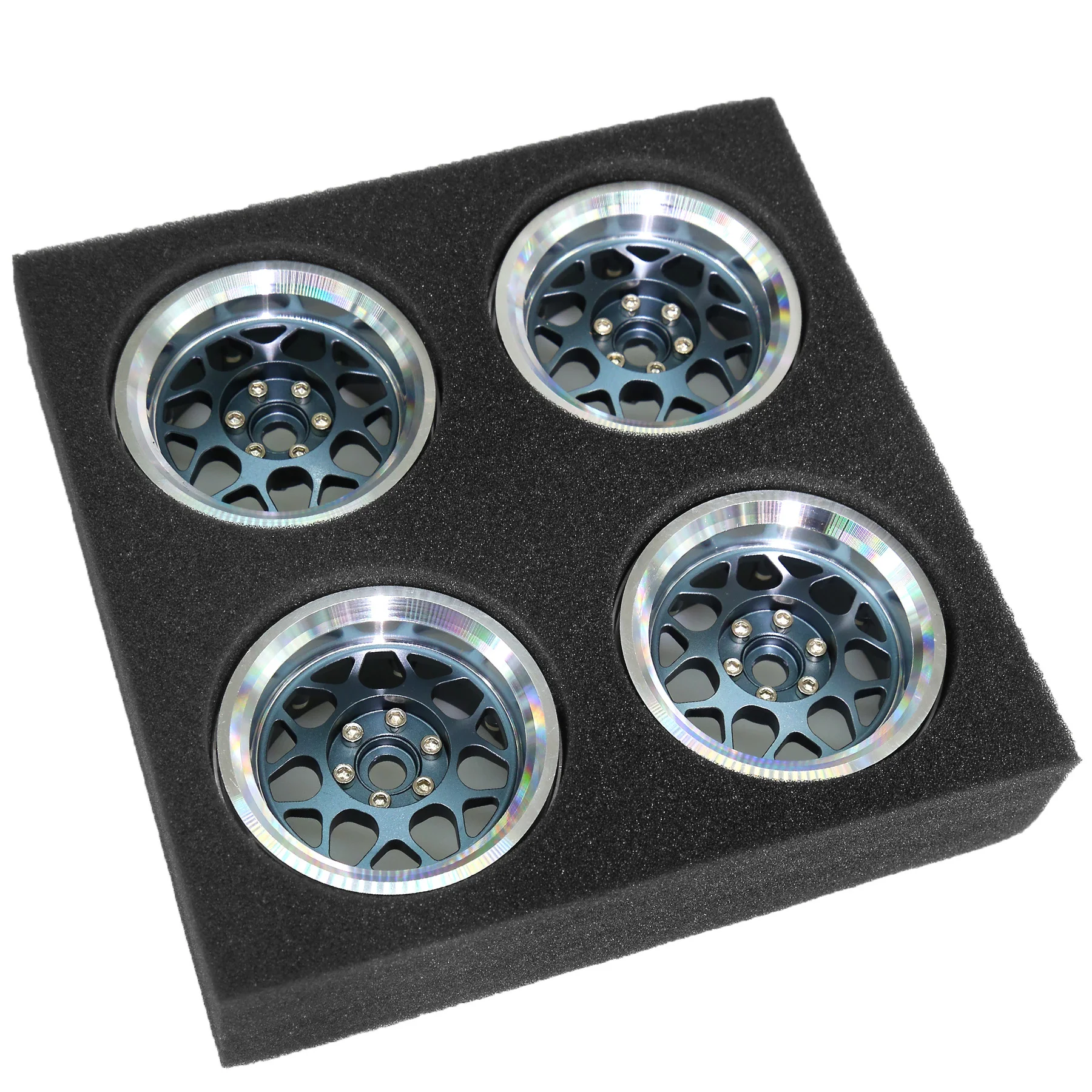 

2,2-дюймовый обод колеса с бисером RC Металлический для 1/10 RC Гусеничный автомобиль Axial SCX10 90046 III CAPRA RR10 Wraith RBX10 2,2 шины