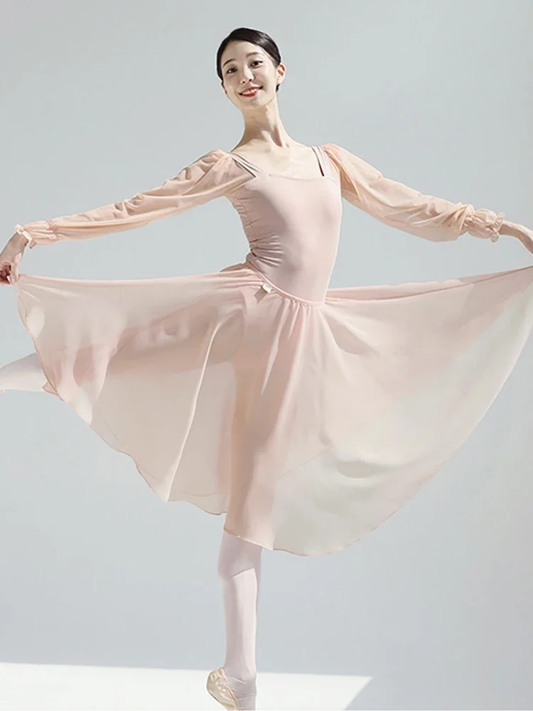 

Балетный тренировочный костюм, танцевальный костюм, спортивный костюм, газовая юбка для женщин и взрослых, базовая тренировочная балетная юбка, колготки