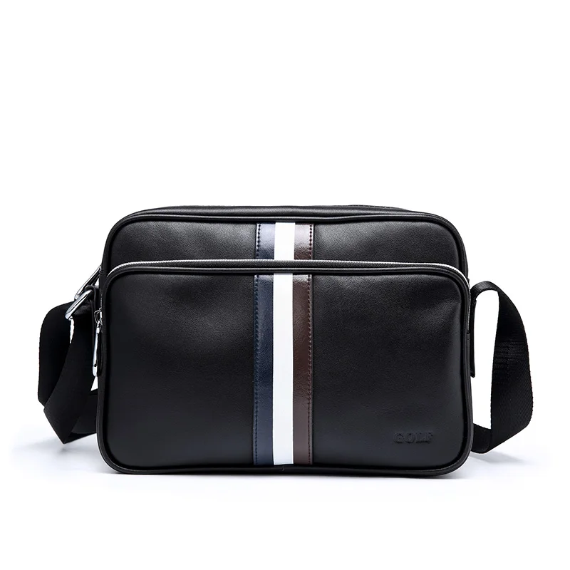 GOLF shoulder bag men\'s trend messenger bag men\'s business backpack leather large-capacity leisure horizontal