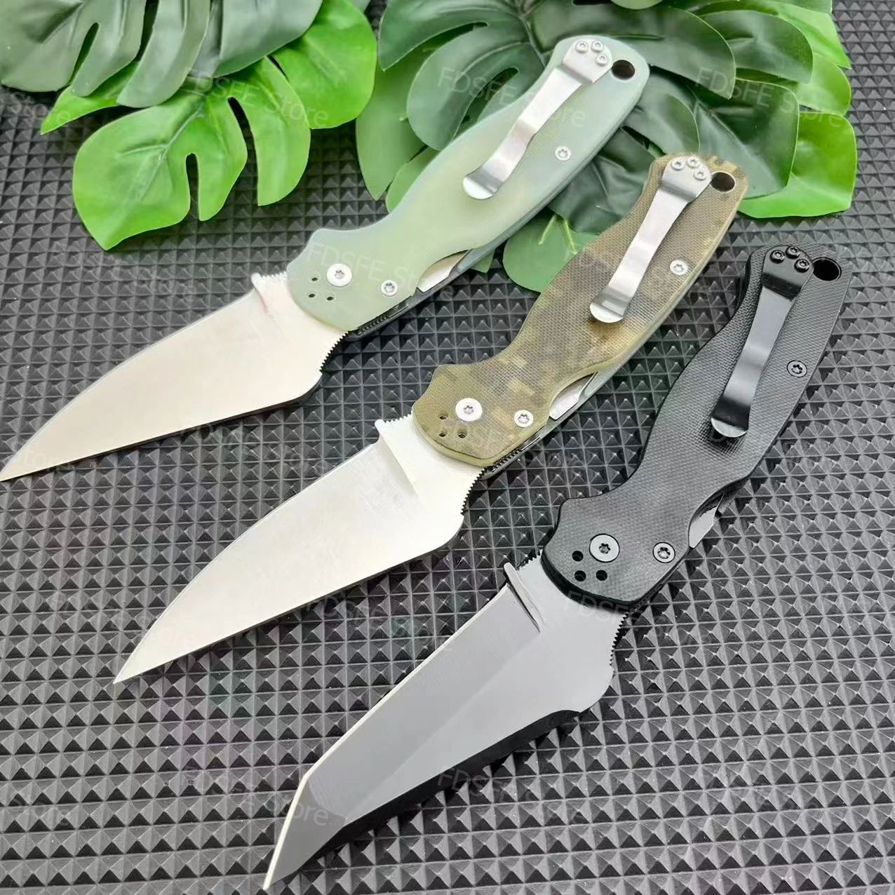 Outdoor Camping Hiking G10 Handle Folding Knife C-81 Wilderness Adventure Climbing EDC Multitools Daily Cutter Jungle Exploration Backpacking Climbing Trekking Essential Gift