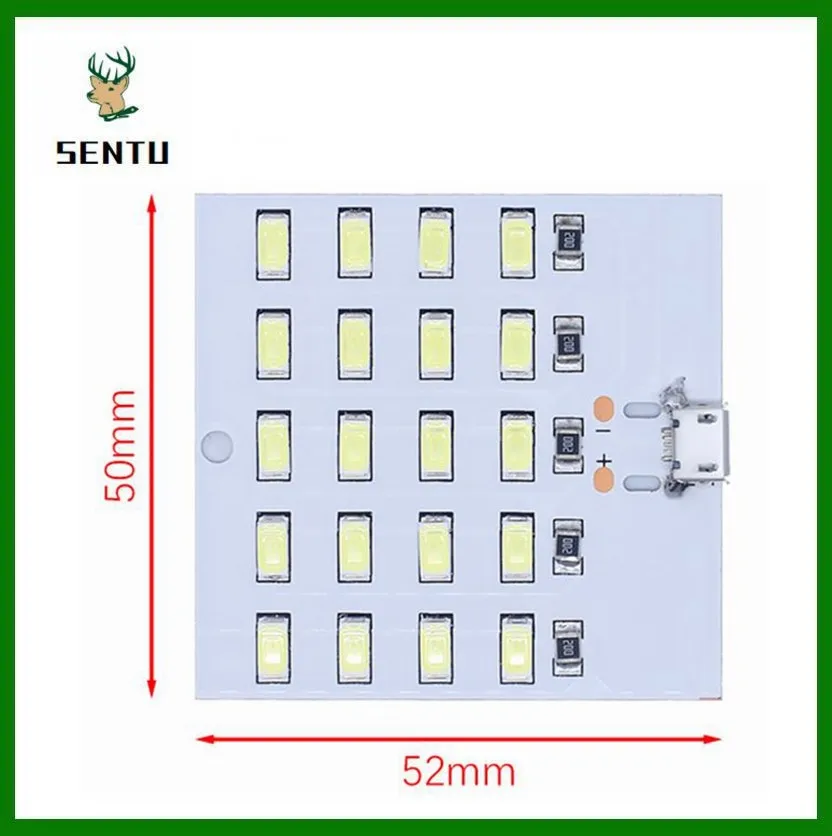 8 Stuks Hoge Kwaliteit 5730 Smd 5V 430ma ~ 470ma Witte Mirco Usb 5730 Led Verlichting Paneel Usb Mobiele Lamp Noodverlichting Nachtlampje