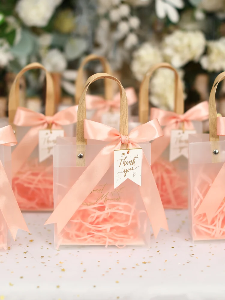 

Small Transparent Gift Bag Handheld Premium Feeling Return Gifts Paaging Box Wedding Celebration Supplies Sugar Box Acco...