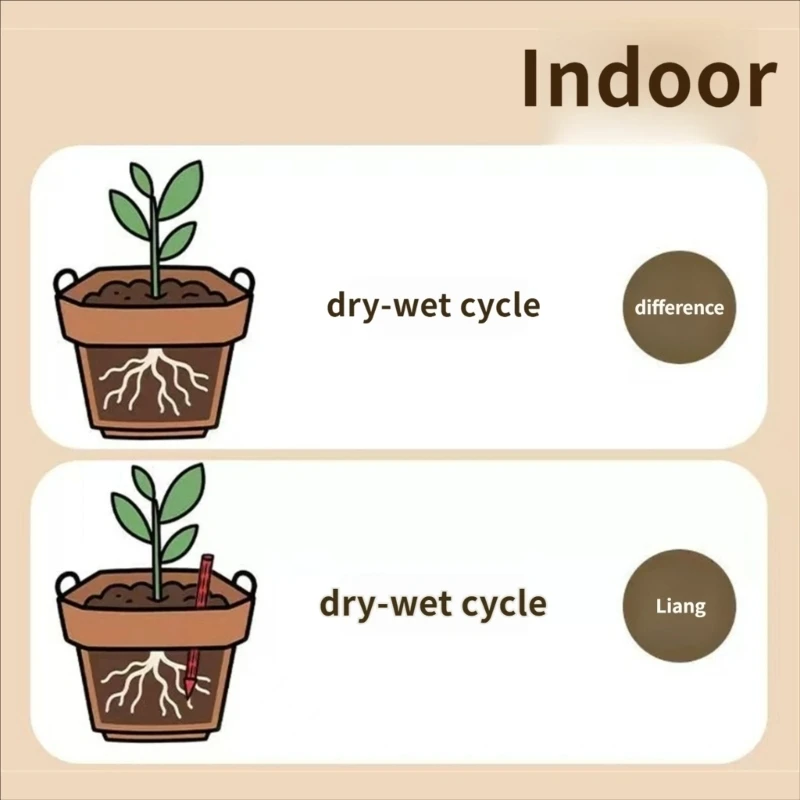 Flower Pot Aeration Tube Plastic Soil Guide for Container Pot Aeration Insert