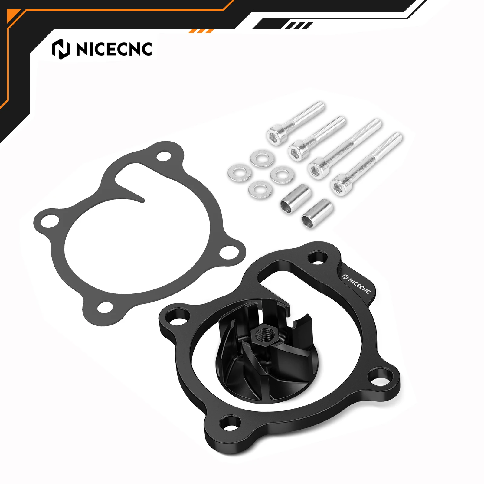 

NICECNC For Honda CRF250R CRF250RX CRF250RWE CRF 250 R RX RWE 2018-2025 Aluminum Oversized Water Pump Impeller Cooler Spacer Kit