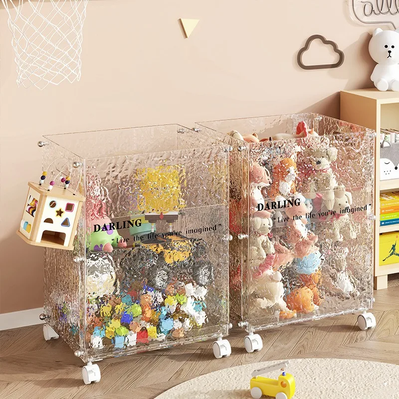 

Household toy storage rack, movable, high-value living room, large capacity, multifunctional miscellaneous storage basket
