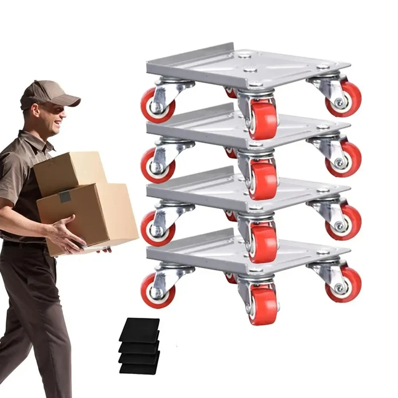 Heavy Furniture Mover 5-Wheel Furniture Dollies With Locking Wheels Load Lifter Moving Tool Set With Anti-Skid Pad Home