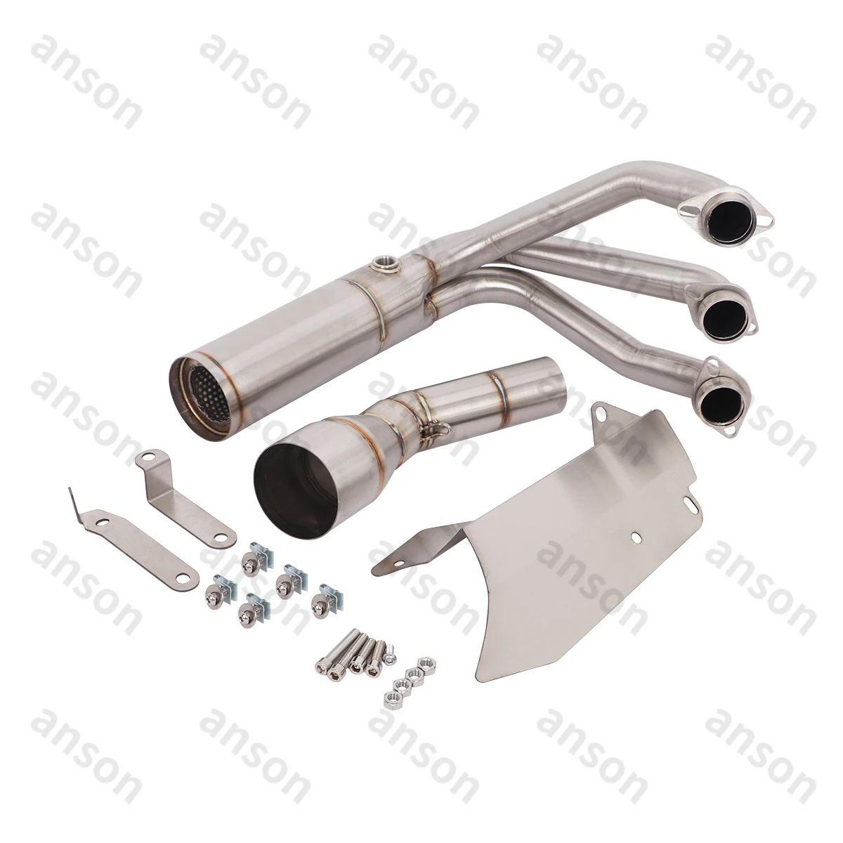 Escape Exhaust Header Link Pipe Slip On For CF-Moto 675SR-R 675NK 675SS 2024 2025 Exhaust Front Pipe fit 51mm Muffler 2 sensors