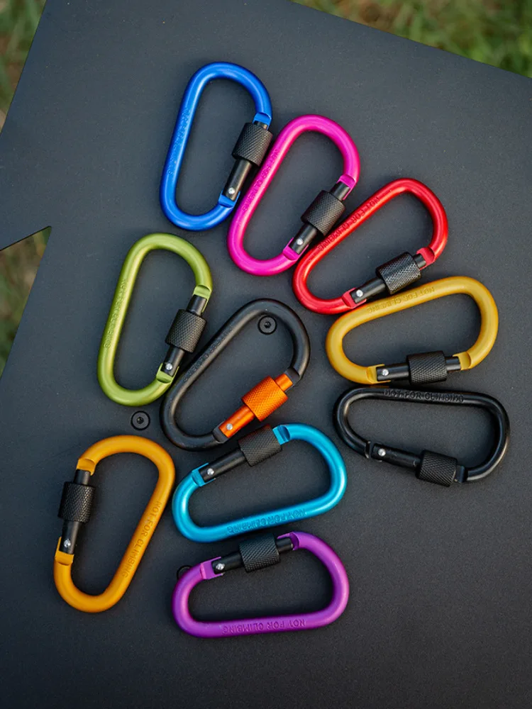 

D-type Wind Rope Lanyard Outdoor Safety Camping Equipment Hook Key Canopy Mountaineering Buckle Fast Hook