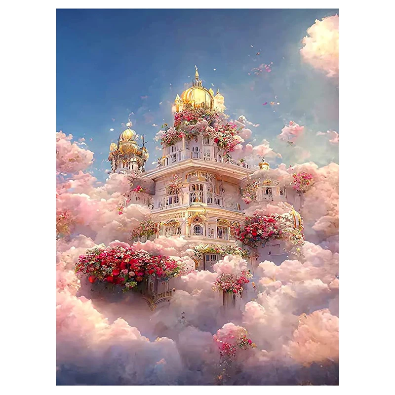 

5D DIY Diamond Painting Garden Cloud Landscape Castle AB Diamond Embroidery Mosaic Picture Flowers Cross Stitch Kits Home Decor