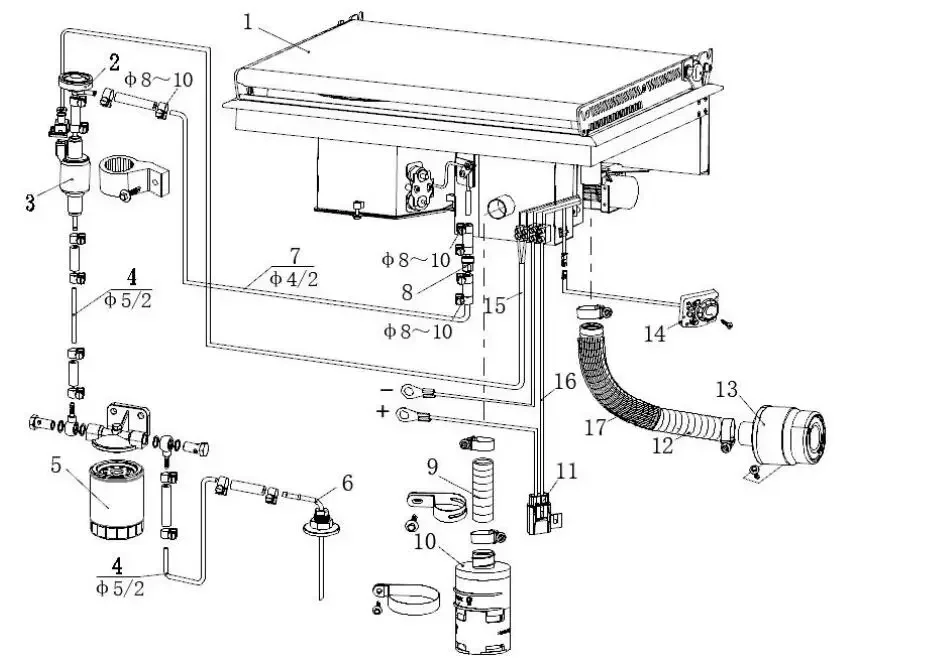 JP Riscaldatore Diesel RV Fornello Stufa Diesel Forno Caravan Fornello Riscaldatore per Alimenti Forno di Cottura Stufa