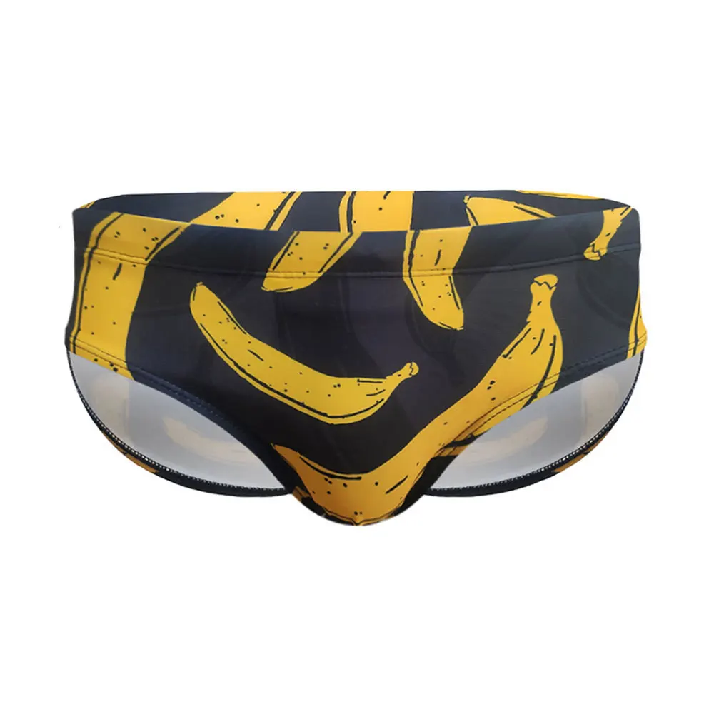 Men's Fruit Printed Swim Briefs Sexy Summer Beach Swimsuit Sport Swimming Trunks Surfing Bathing Suit