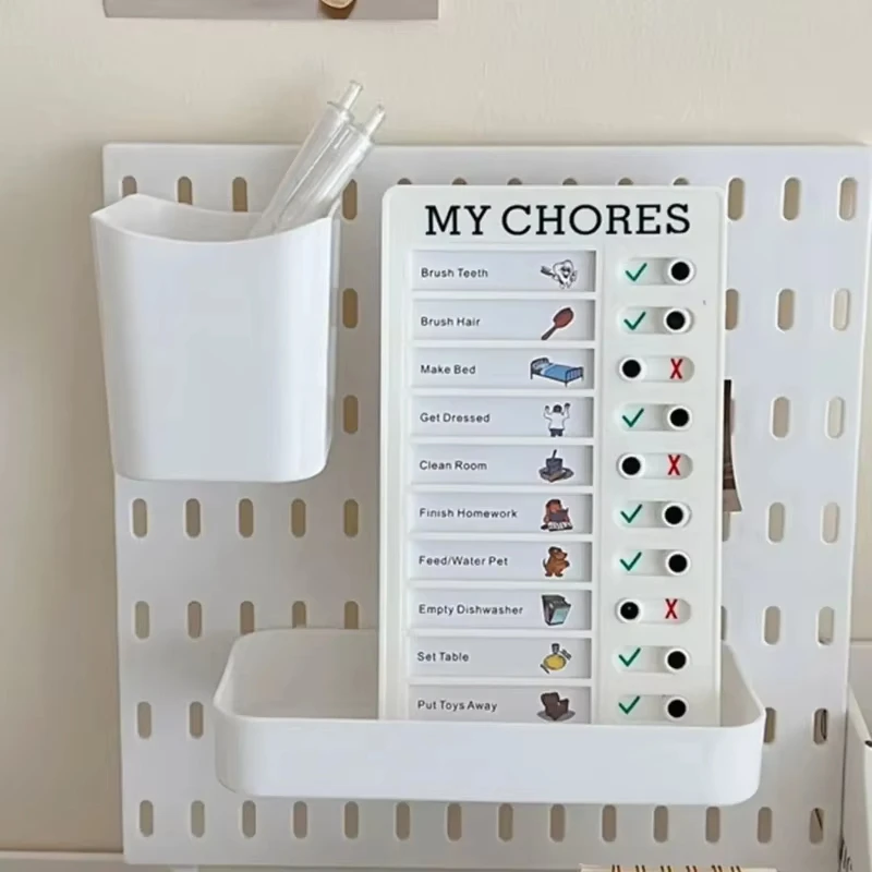 Kids Chores Checklist Memo Board Detachable Plastic My Chores Chart Self-Discipline Checklist Board Daily To Do List Checklist