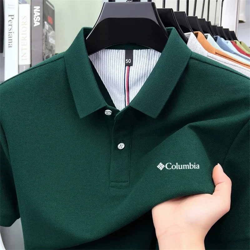 100% reine Baumwolle 2026 High-End Marken Herren Kurzarm-Poloshirt Sommer Mode Luxus Logo Besticktes Golf-Oberteil Lässiges T-Shirt – Detail 23