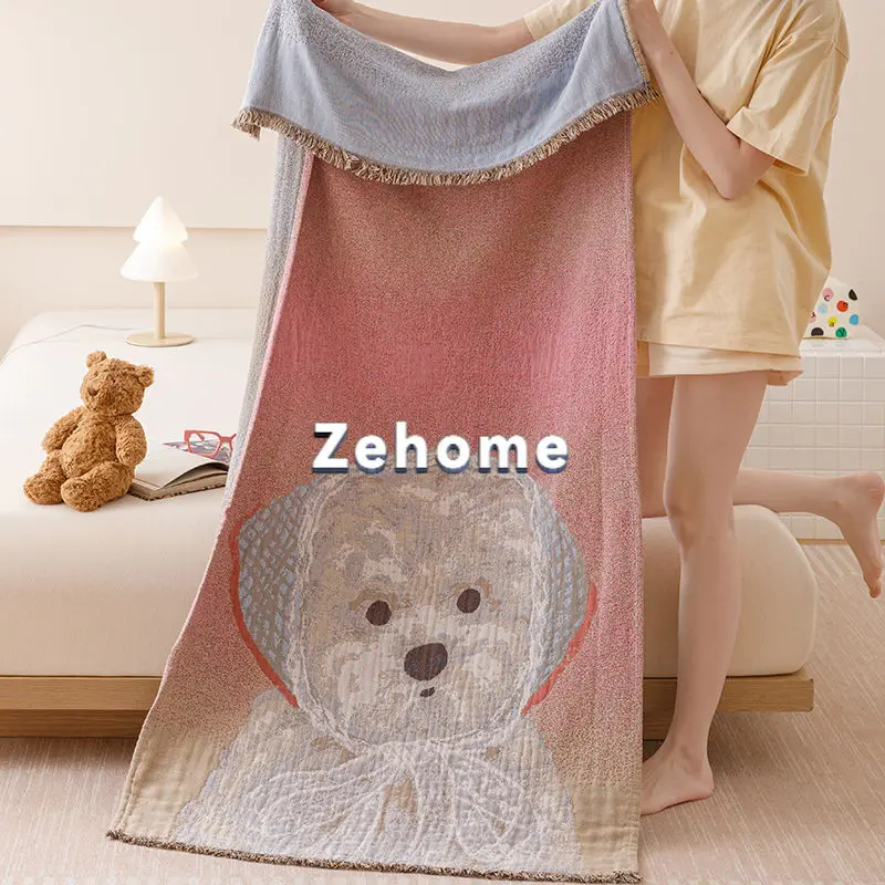 Cotton cotton gauze bath towel shawl travel blanket college student dormitory nap office car air conditioner blanket