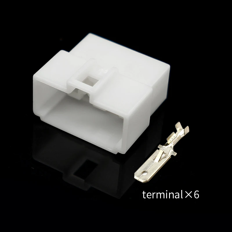 DJ7061-6.3-11 Motorcycle plug, ABS material, 6-hole automotive connector