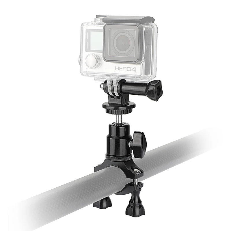 CAMVATE Camera Rod mocowanie zaciskowe uchwyt z regulowaną głowicą kulową 1/4 "śruba i GoPro Monopod Adapter do montażu HD HERO 1 2 3 4