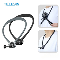 TELESIN Silicone Neck Mount for Gopro Hero 13 12 11 10 9 8 DJI OSMO Action 5 4 3 Insta360 Hand-free Mount Go Pro Accessories