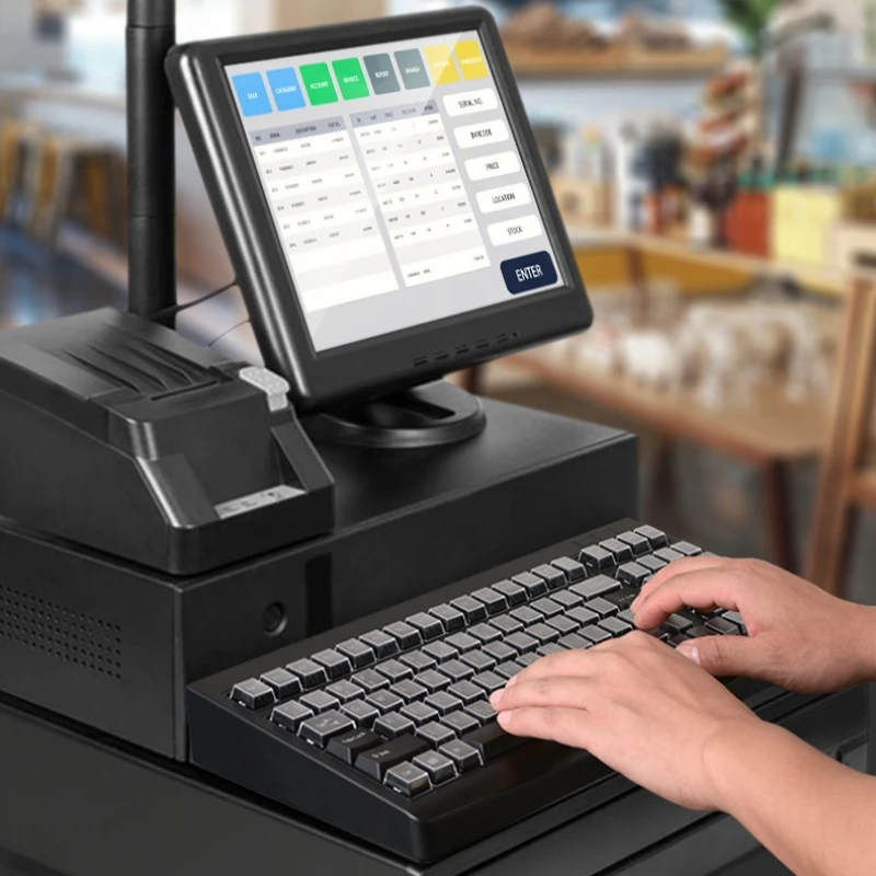 Cash Register Keyboard USB PS2 Interface for Supermarket Office Bank Terminal Receipt Machine Waterproof SY101 Ergonomics Design