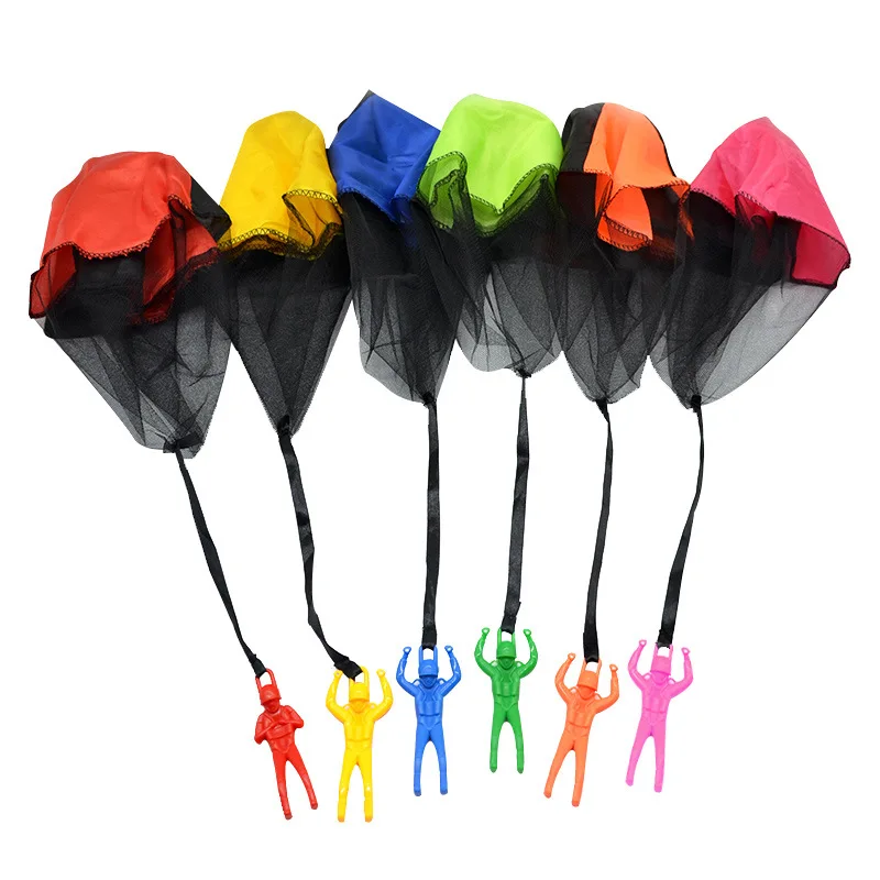 3PCS Children's Outdoor Fun Sports Game Hand Throwing Parachute Toy Parachute Character Soldier Parent-Child Interactive Gift