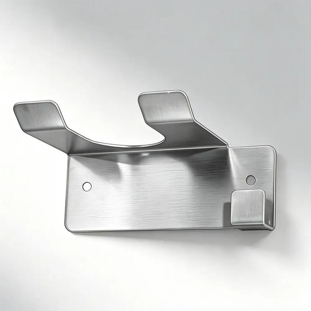 Modern Bathroom Hair Dryer Holder Stainless Steel Wall Mounted Organizer Shelf Punch Free Blower Storage Rack