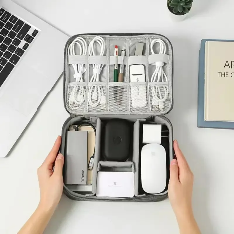 Cable Storage Bag Waterproof Digital Electronic Organizer Portable USB Data Line Charger Plug Storage Bag Travel Cable Organizer