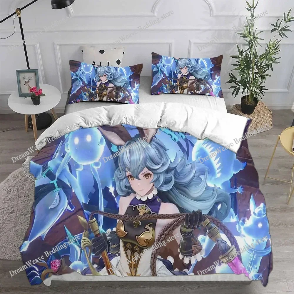 Fashion 3D Game Granblue Fantasy Bedding Sets Comforter Quilt Bed Cover Duvet Cover Pillow Case Kids Adult Size Luxury Gift