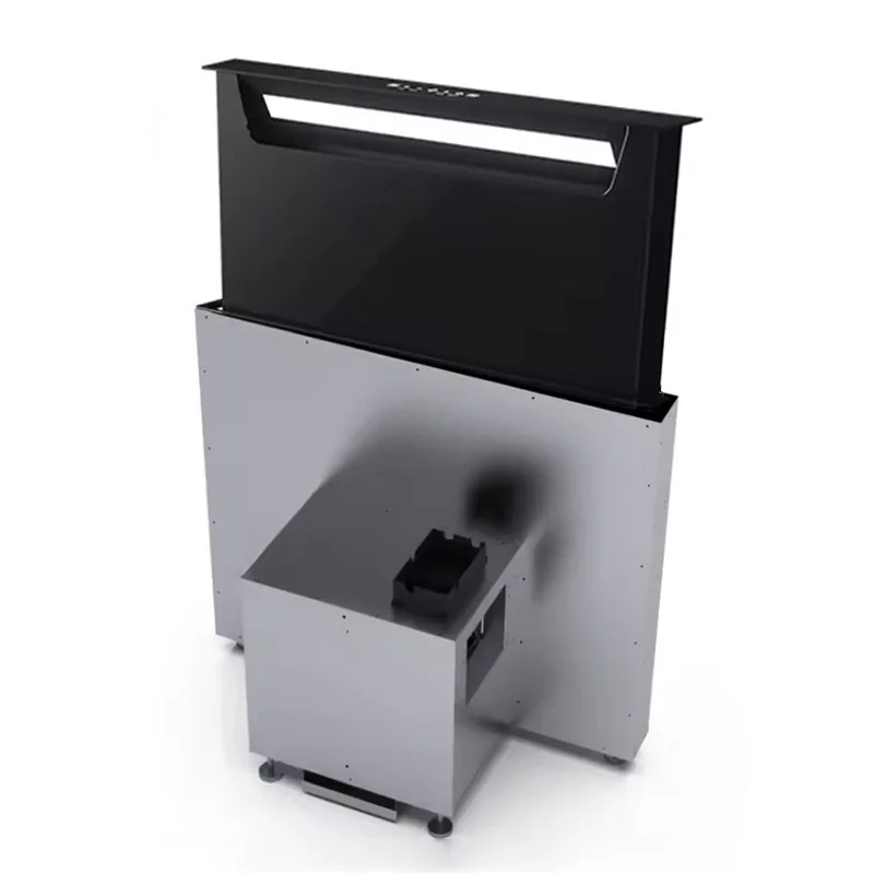 Concealed countertop lift-up range hood, ultra-quiet stainless steel downdraft kitchen range hood 110V/220V(Customized)