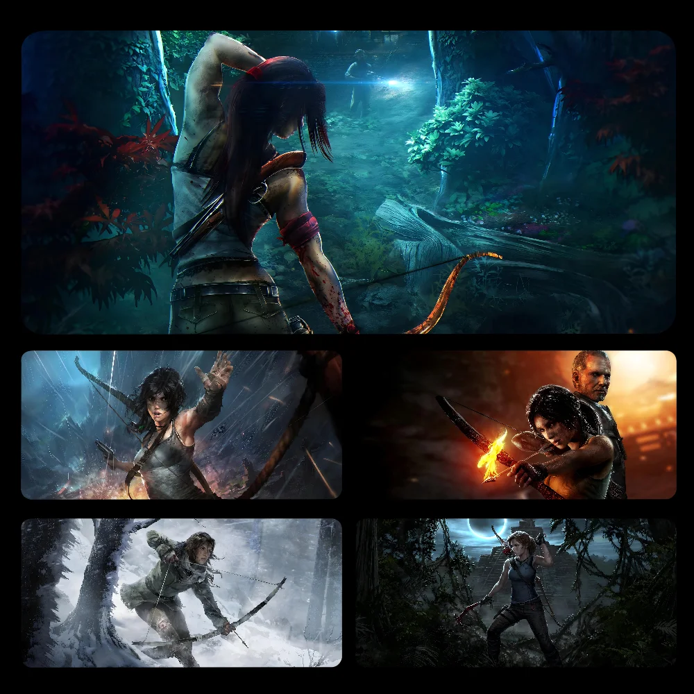 HD -T Tomb R Raider Mousepad Large Gaming Mouse Pad LockEdge Thickened Computer Keyboard Table Desk Mat