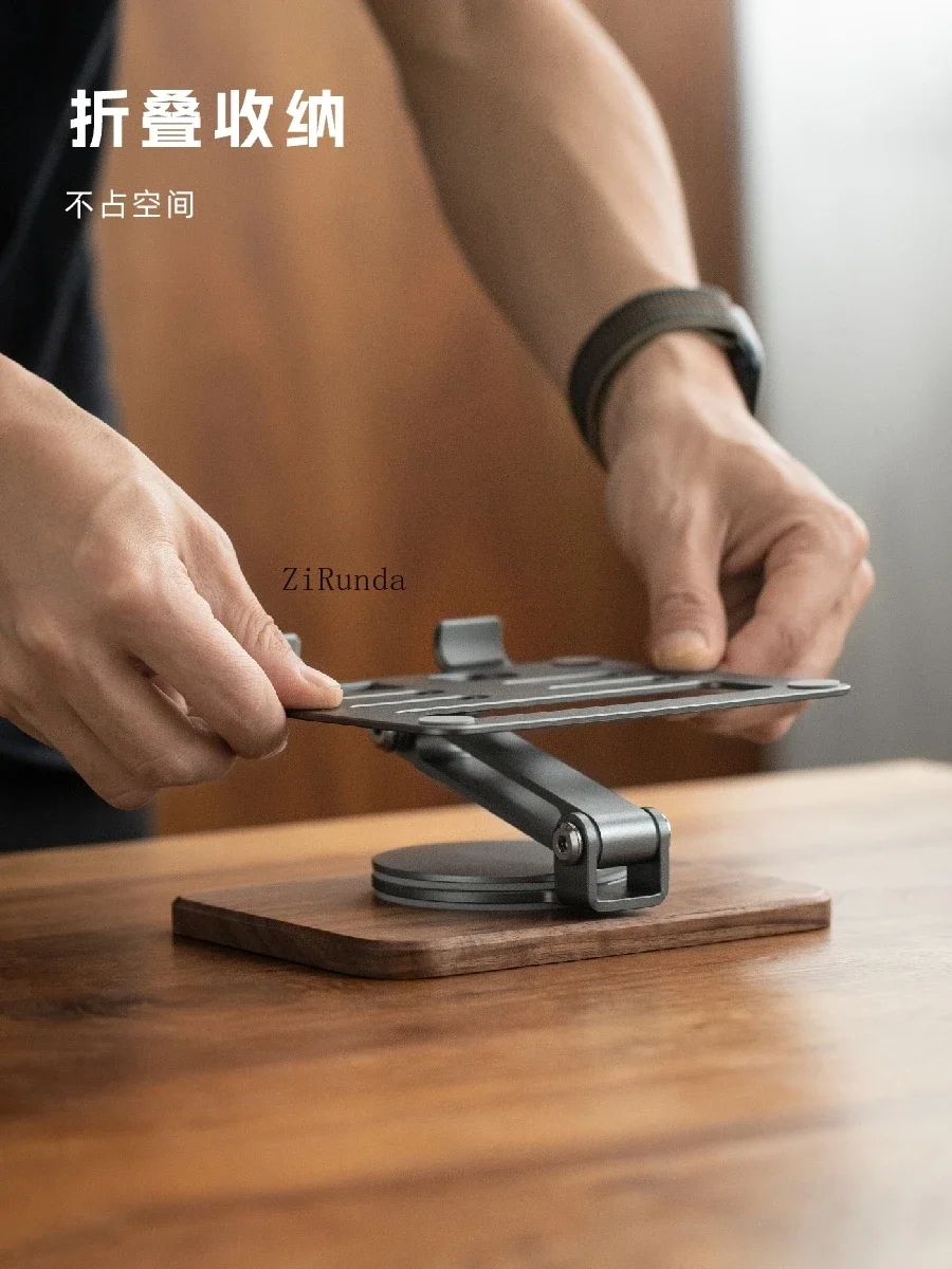 1 Tablet PC special bracket desktop 2024 new solid wood high-end, aluminum alloy heat dissipation notebook mobile phone