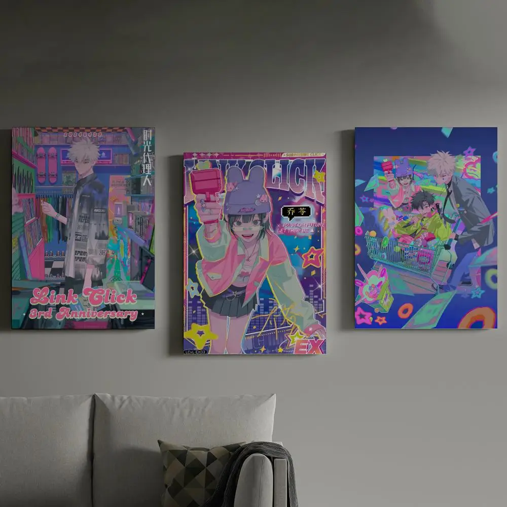 

Anime L-Link Click Poster Prints Canvas Painting Wall Art Picture Living Room Home Decor Tracklist Music Album Cover