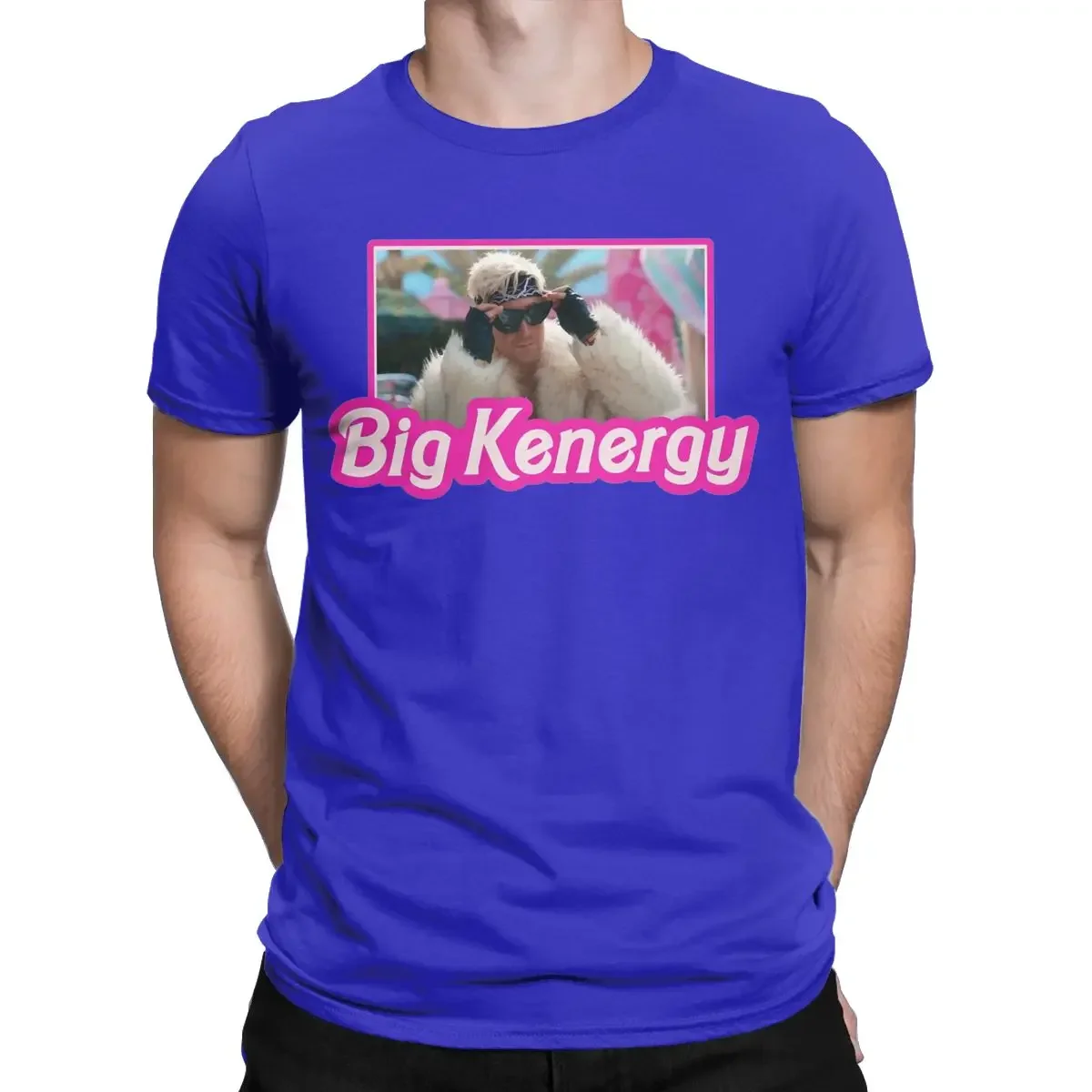 100% Cotton Tee Shirt Crew Neck Short Sleeve T Shirt Adult Clothes Big Kenergy Kenough T-Shirt Men Ryan Gosling Leisure