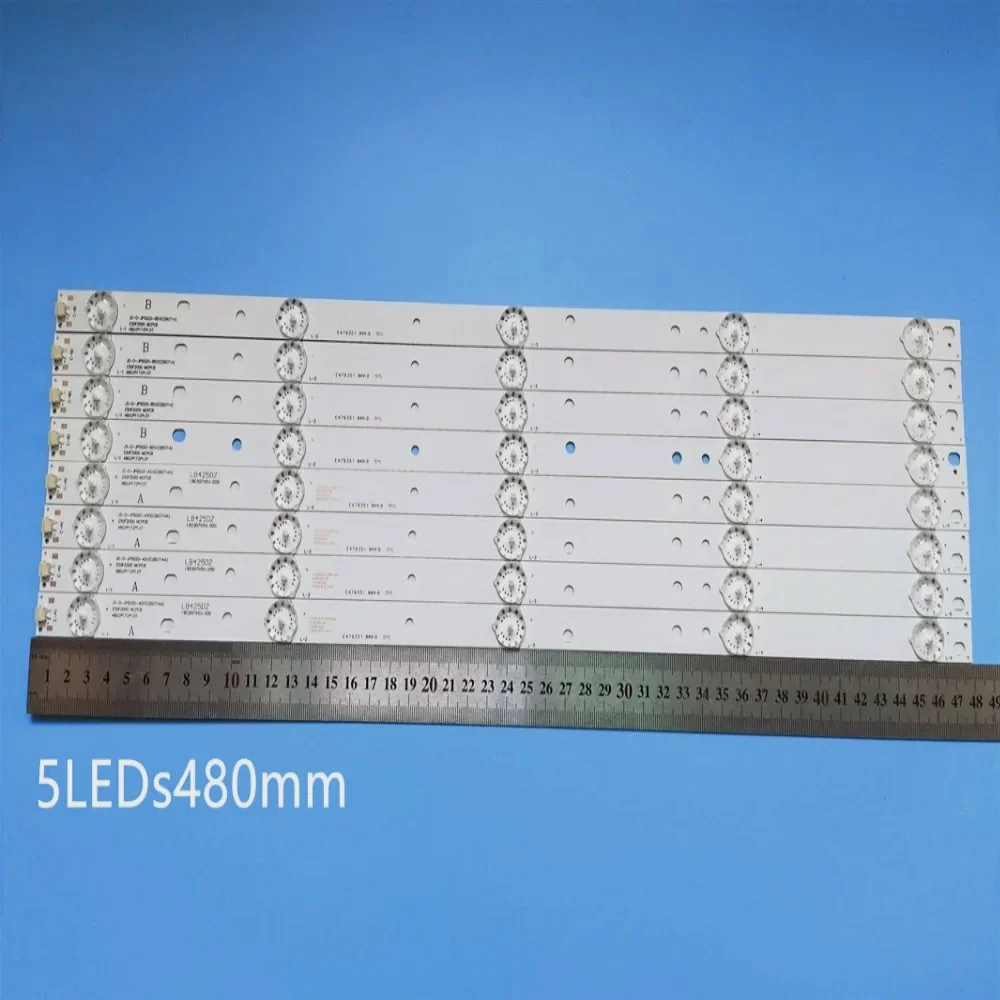 

5LED LED backlight strip for AKAI 50inch AKTV500 MS-L0967-L V2 V3 V4 R72-50D04-017-13 21MQ300D