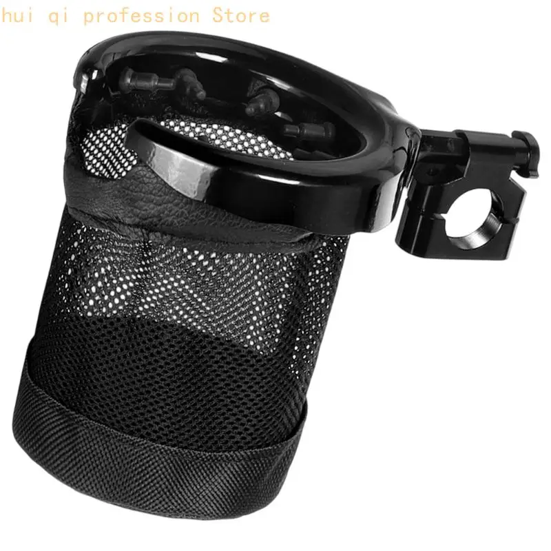 Motorrad-Flaschenhaltertasche mit 22-mm-Lenkerklemme, Mesh-Bechertasche für Pendler, tägliche Reisen und Roadtrip-Meilen H8WE – Detail 7