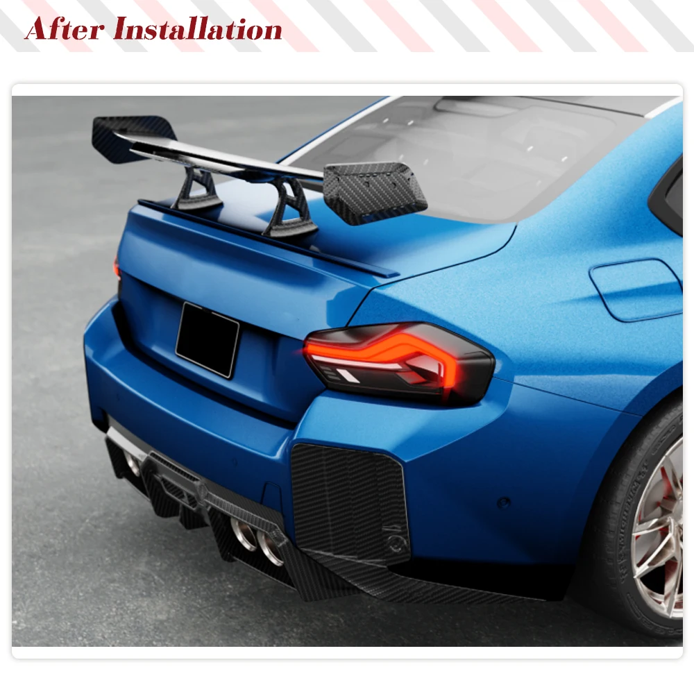 DRY Carbon Fiber Car Rear Trunk Spoiler For BMW 2 Series G87 M2 Coupe 2020-2022 Car Rear Trunk Sport Spoiler Wing Lip