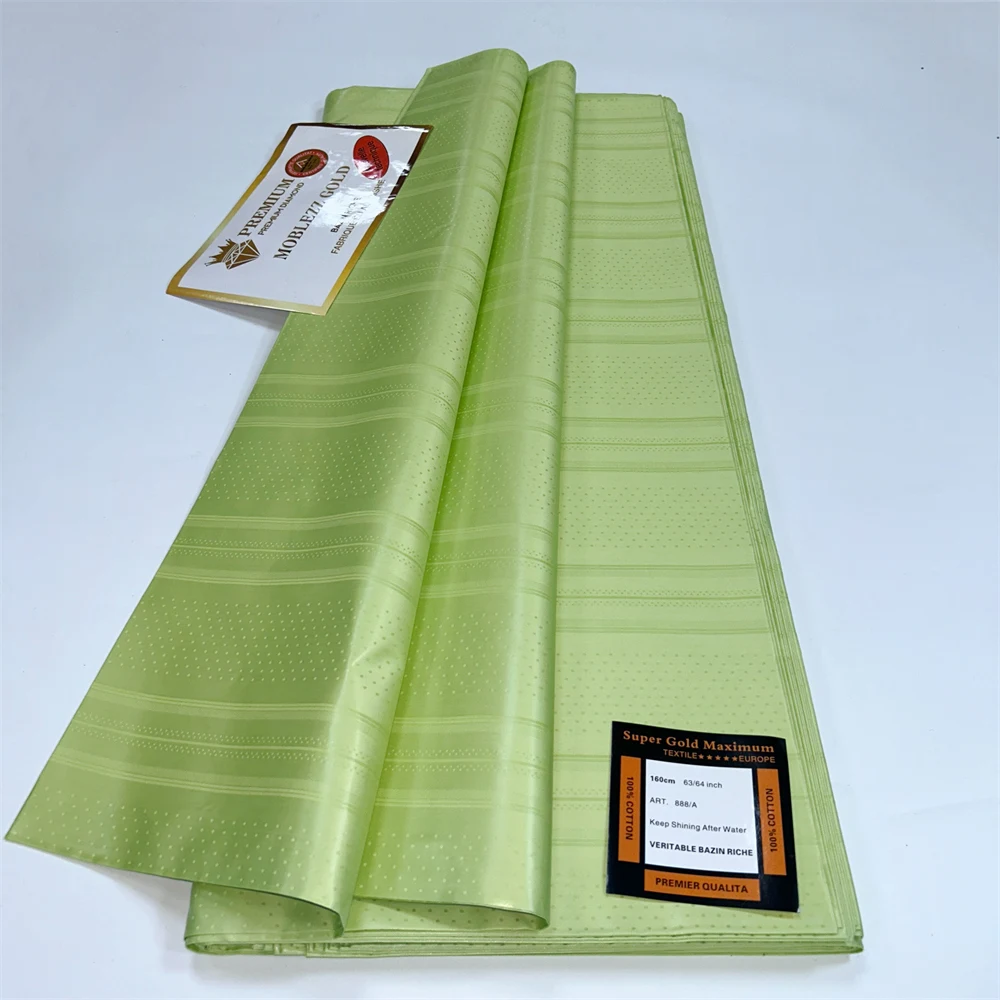 2025 대야 리치 겟처 기니 브로케이드 소재, 100% 코튼 대야, 리치 티슈 레이스, 5 야드, 빛나는 오스트리아 품질 유지