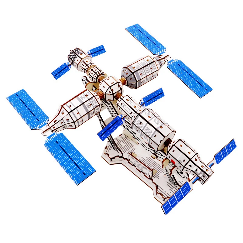 

3D Wooden Puzzle China Space Station CSS DIY Assembly Building Model Kit Wood Jigsaw Educational Toys For Children Kids Gift
