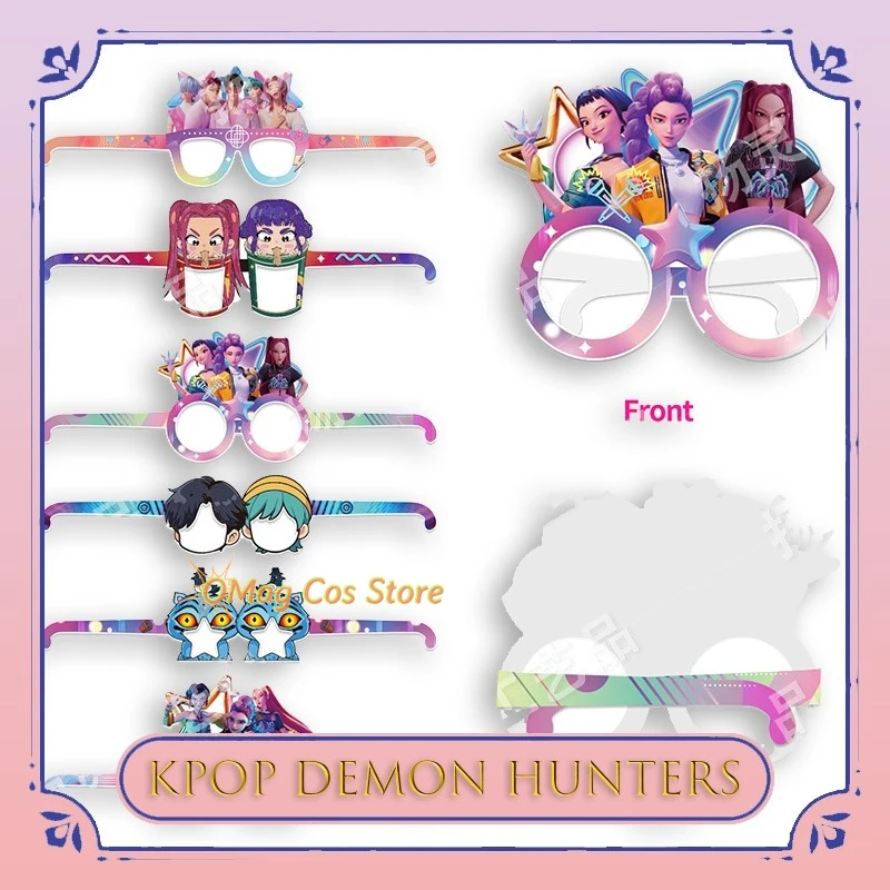

KPopDe mon Hunters Party Paper Glasses Cosplay Accessory Anime Photo Prop Performance Outfit Halloween Costume Party Christmas