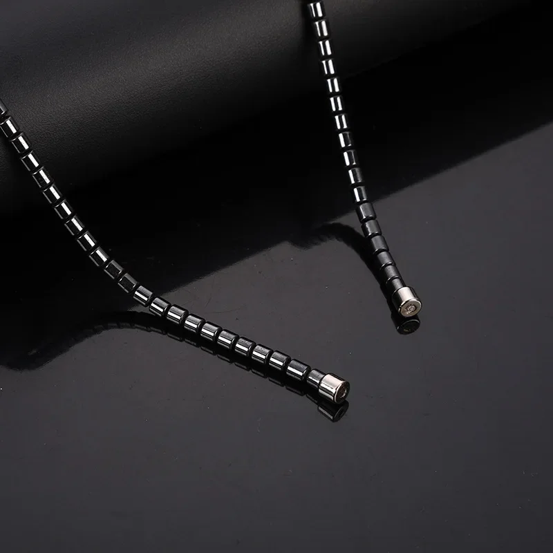 Unisex New Black Magnet Magnetic Therapy Necklace Men Weight Loss Necklace Slimming Fashion Magnet Chain Women Lose Weight Neck