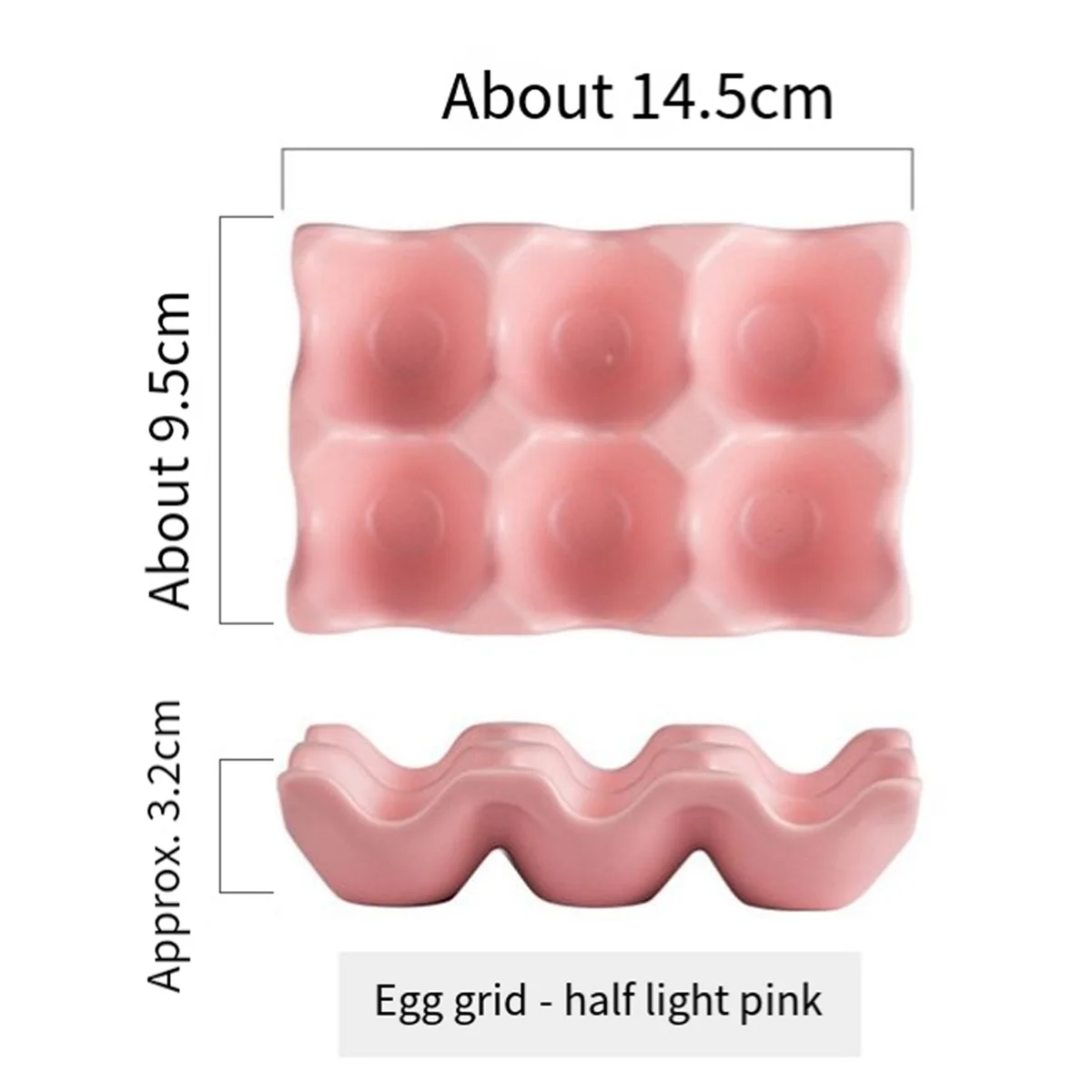 Kitchen Supplies Egg Tray Egg Rack Household Ceramic Tableware Supplies Egg Tray Egg Tray Pink