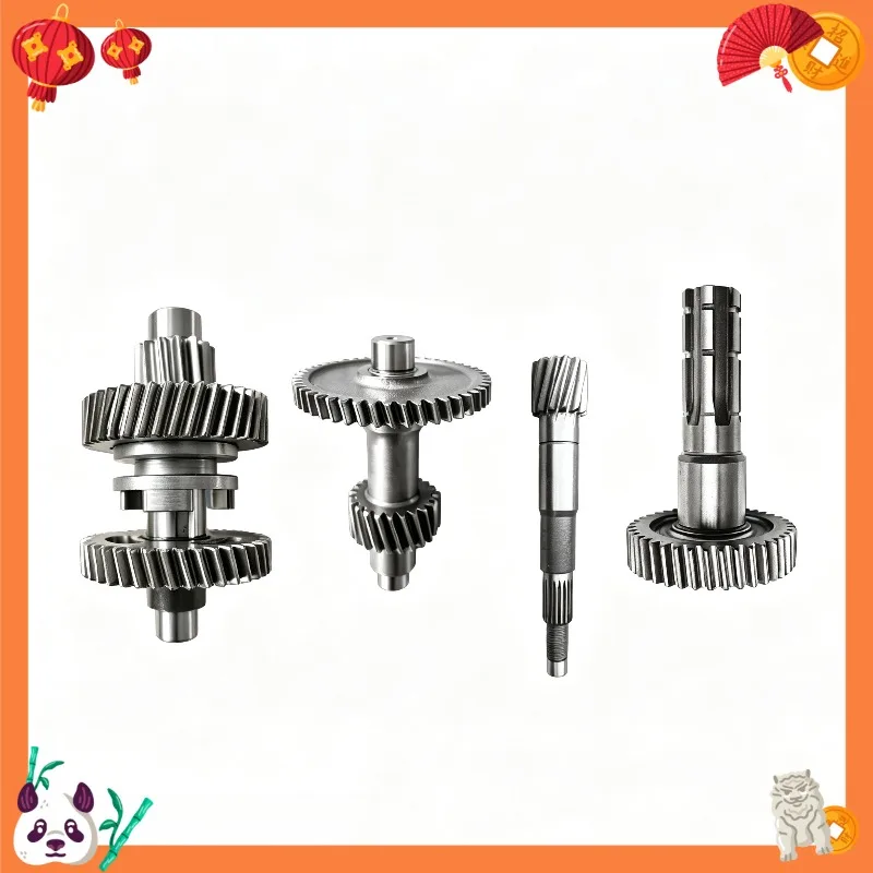 For ATV Engine Gear Output Shaft & Shift Fork Assembly, 200/205mm & 14T/15T/17T Replacement