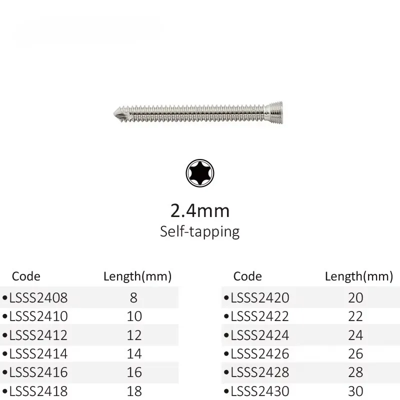 

1.5MM Stainless Steel Manual Power Locking Screws LCP Veterinaria Pets Orthopedic Surgical Instruments Tools Medical Supplies