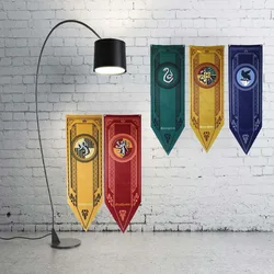 Harried Hogwarts Magic School Banner Flag Potters Cosplay Party Decoration Hanging Painting Action Figure Toys regali per bambini