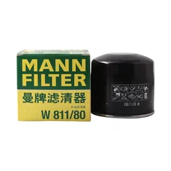 MANN FILTER W811/80 Oil Filter For Hyundai Isuzu Kia Mazda Mitsubishi Opel ZOTYE GEELY EC8 HAVAL H5 BYD S6 SMD136466 26300-35500