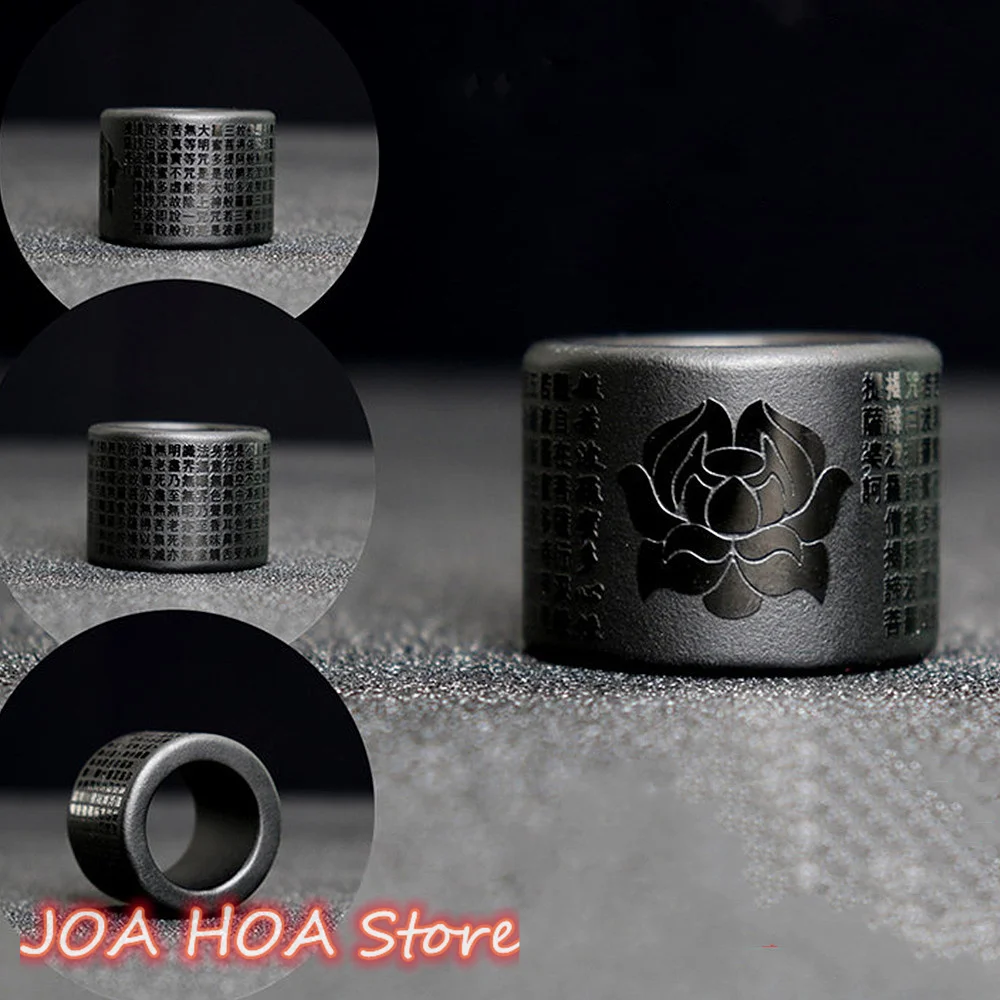 Top Selling Ring Natural Obsidian Wrench Finger Male Dragon-roar Nine Days Hand-ring Dragon Transfer Amulet Quality Fine Jewelry