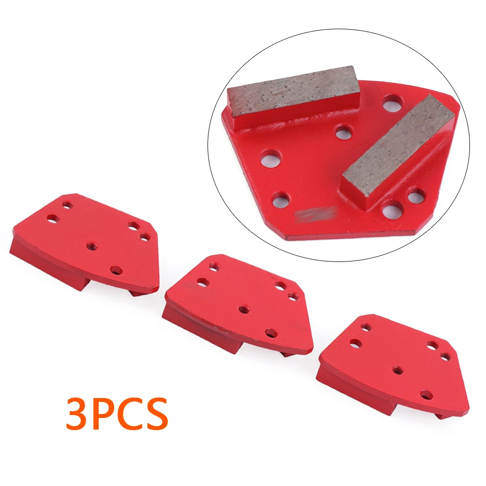 3 Pcs Red Medium Bond Concrete Diamond Grind Tool 16/20 Particle Size Grinding/Polishing Wheel