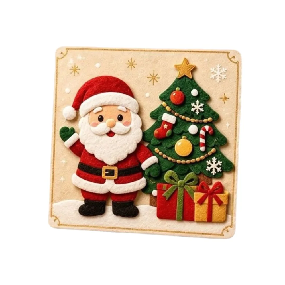 Hook and Loop Christmas Felt Art Kit Felt Pieces DIY Magic Christmas Craft Kit Holiday Design Felt Board Art Set