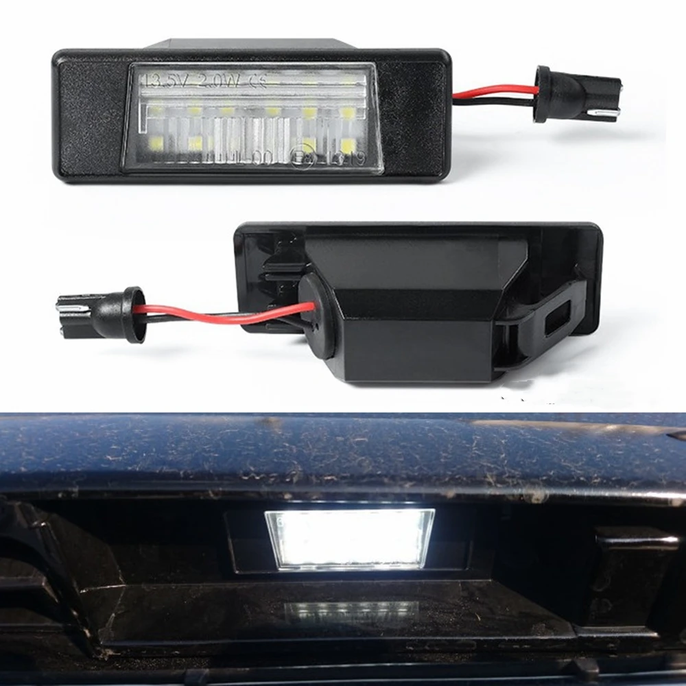 Oświetlenie LED tablicy rejestracyjnej samochodu żarówka tylny Panel pokrywa lampka sygnalizacyjna do Nissan ESQ Q50L Q50S PATHFINDER R51 JUKE PRIMERA P12 2005-2017