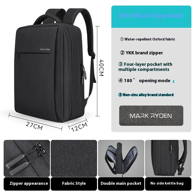 Mark Ryden School backpack Expandable Large Capacity Traveling Backpack for Laptop Men's Backpack Approved Weekender Bagv
