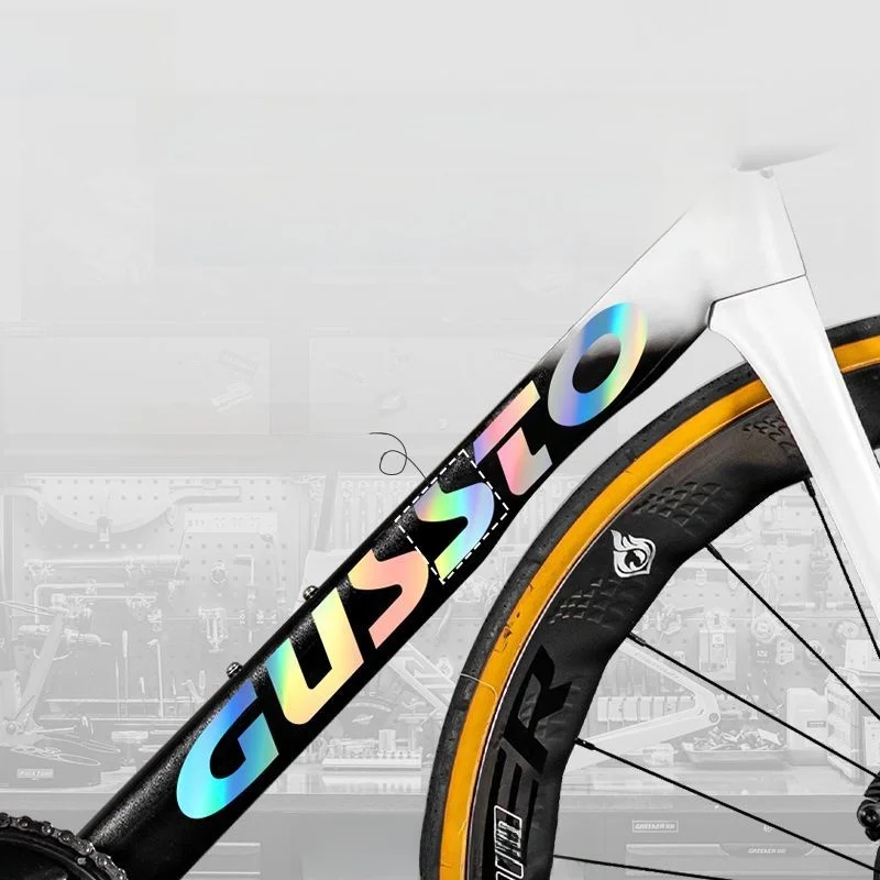 Vinilo Adhesivo para Cuadro de Bicicleta GUSTO Ranger EVO, Cambia de Color, con Logotipo, Apto para Accesorios de Cico